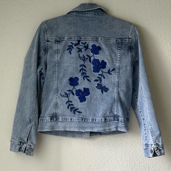Peck and Peck acid washed vintage jean jacket size Small preowned - Picture 6 of 9